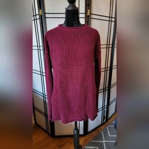 Hippie Rose Maroon Sweater Long Size Small